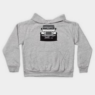 1986 - 1995 YJ Black and white Kids Hoodie